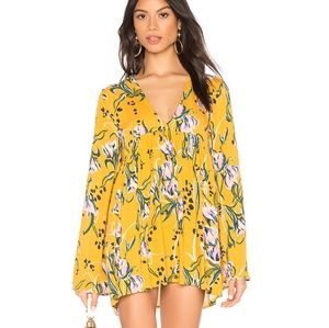 Free People Bella Printed Tunic - Yellow Combo